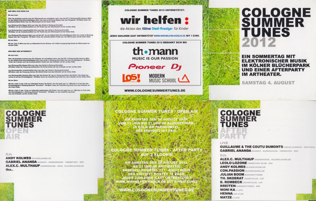 Flyer Cologne Summer Tunes 2012